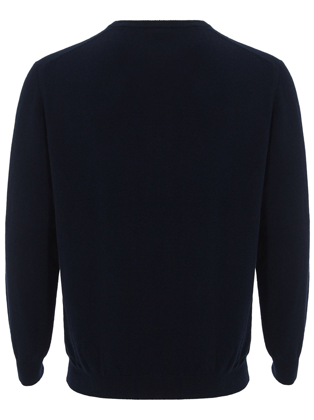 Colombo Navy Blue V-Neck Cashmere Sweater