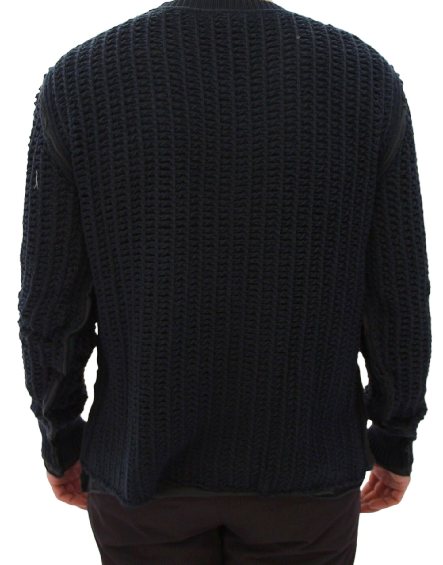 Dolce & Gabbana Blue Runway Netz Pullover Netted Sweater