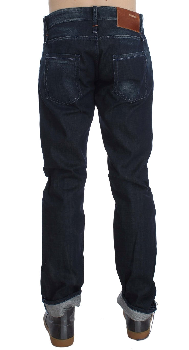 Acht Elegant Straight Fit Blue Denim Jeans