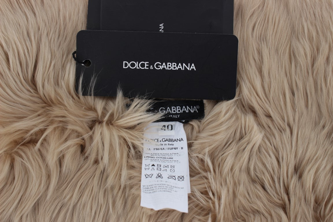 Dolce &Gabbana Beige Alpaca Kraag Sjaal