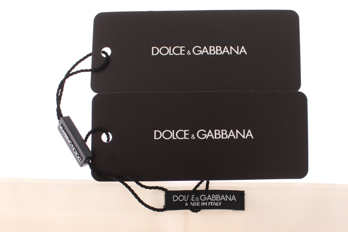 Dolce &Gabbana Witte Rookgordel Zijde Cummerbund