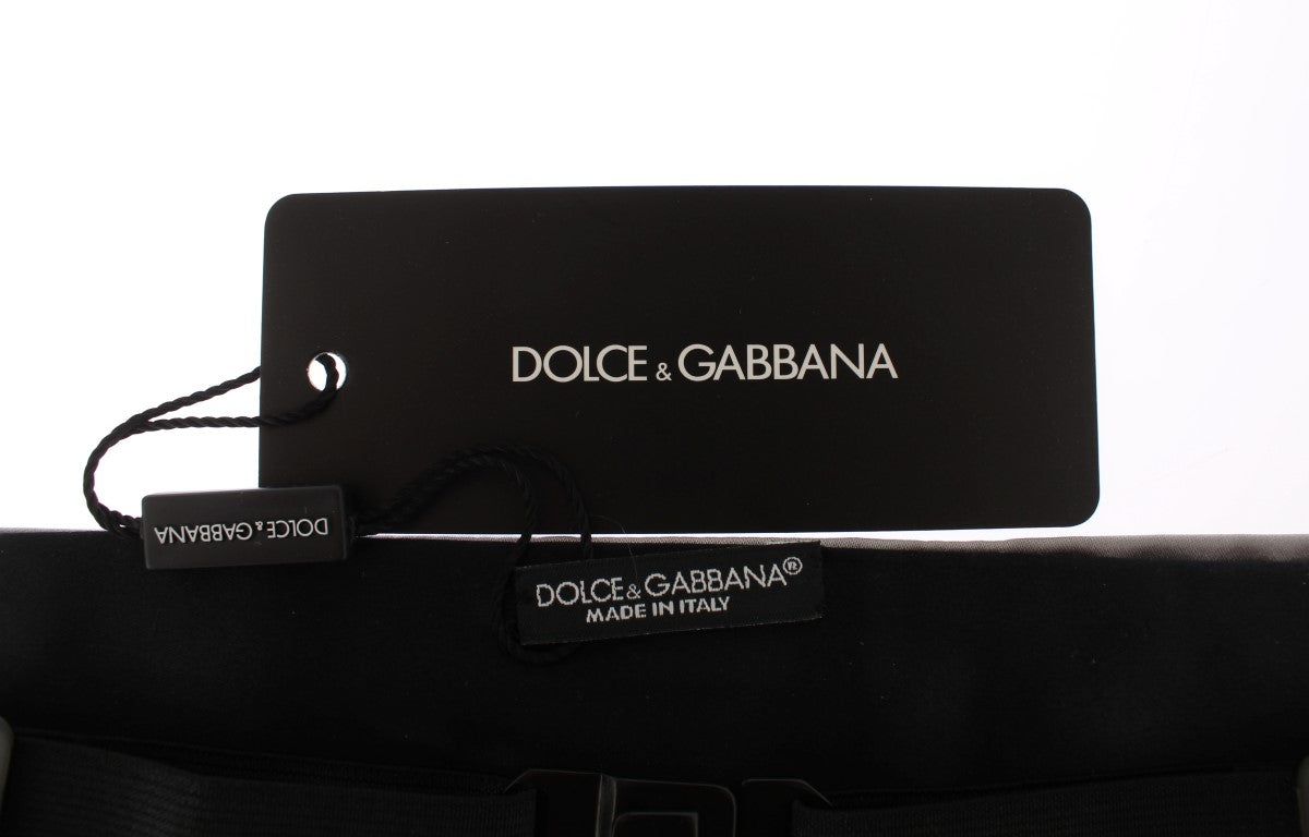 Dolce &Gabbana Silver Wide Belt Zijde Cummerbund