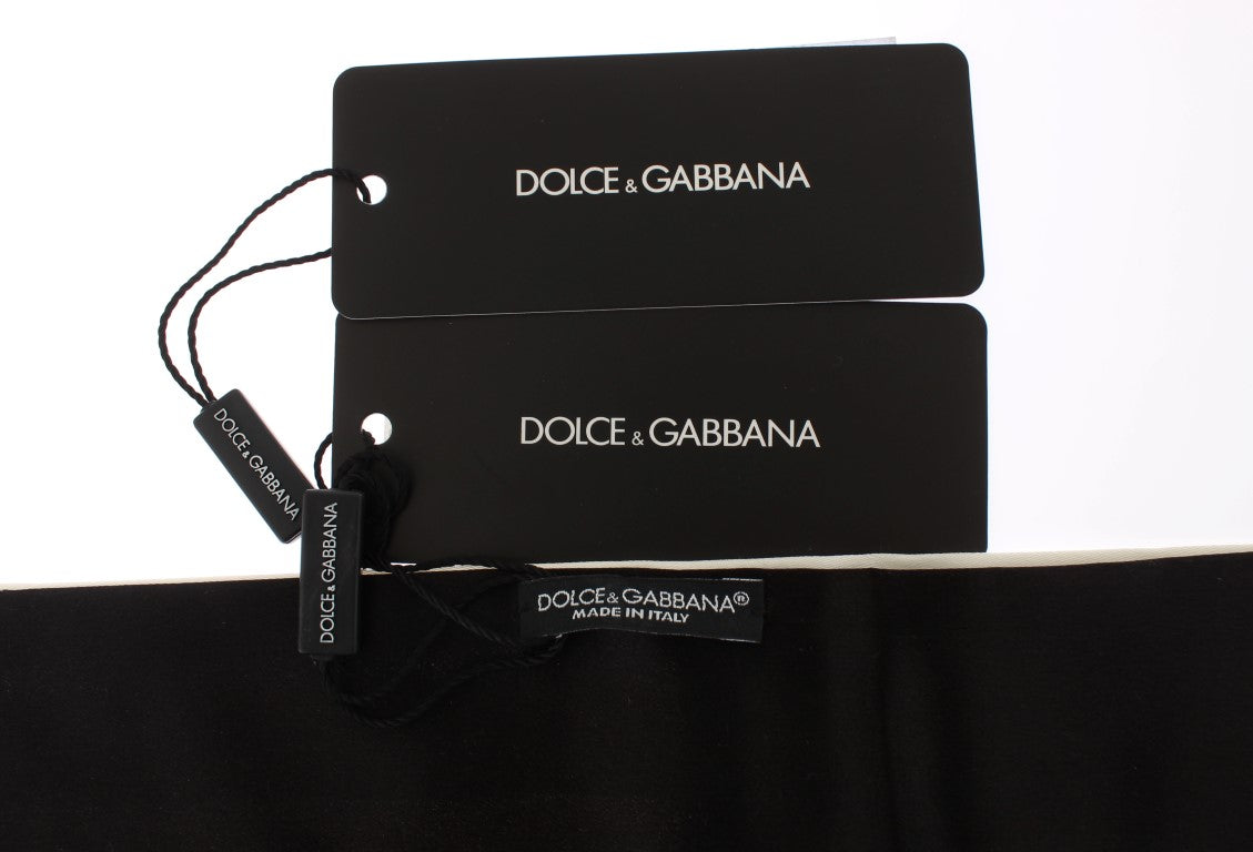 Dolce &Gabbana Witte Brede Riem Zijde Cummerbund