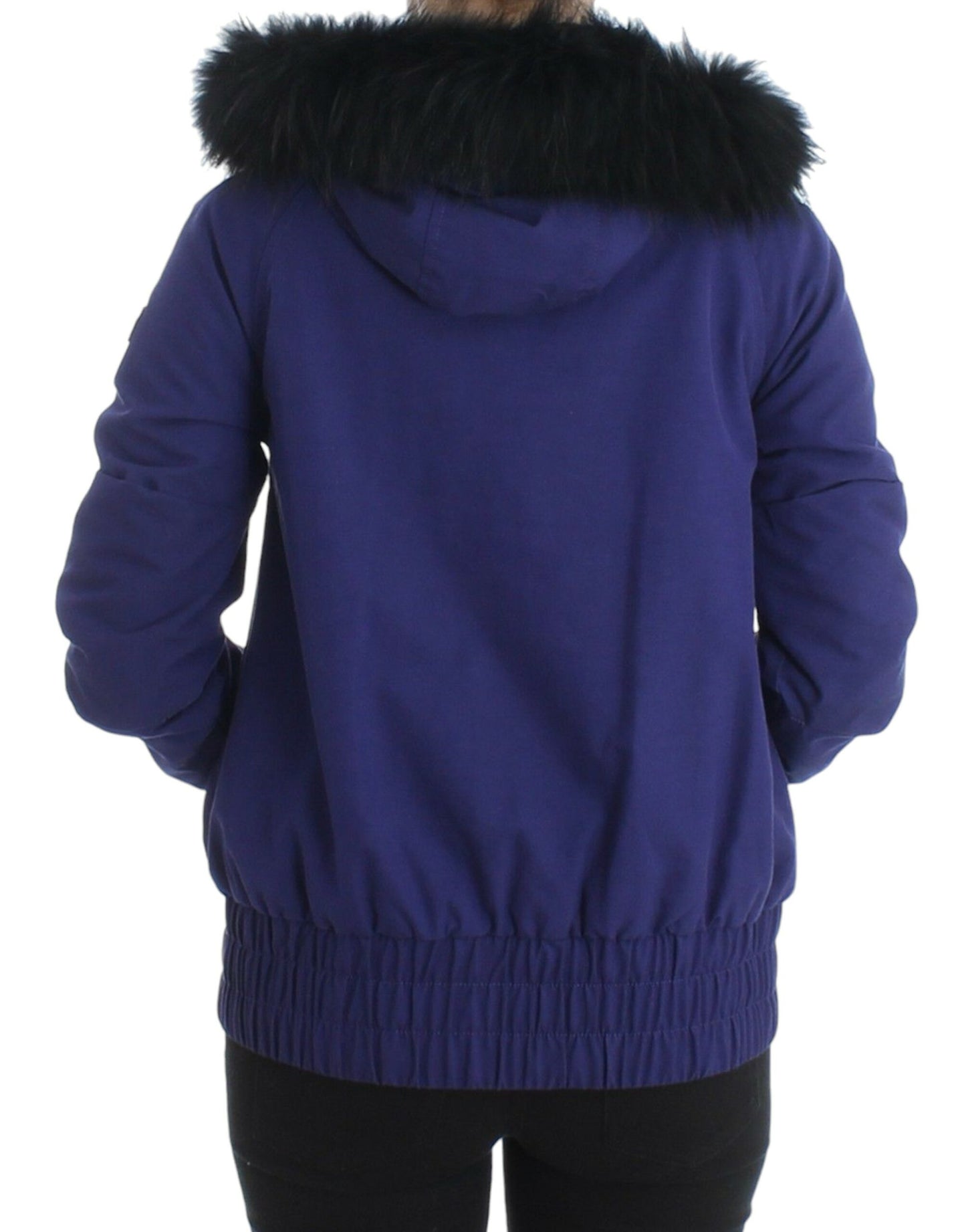 GF Ferre Blue Padded Jacket Hooded Short K-Way