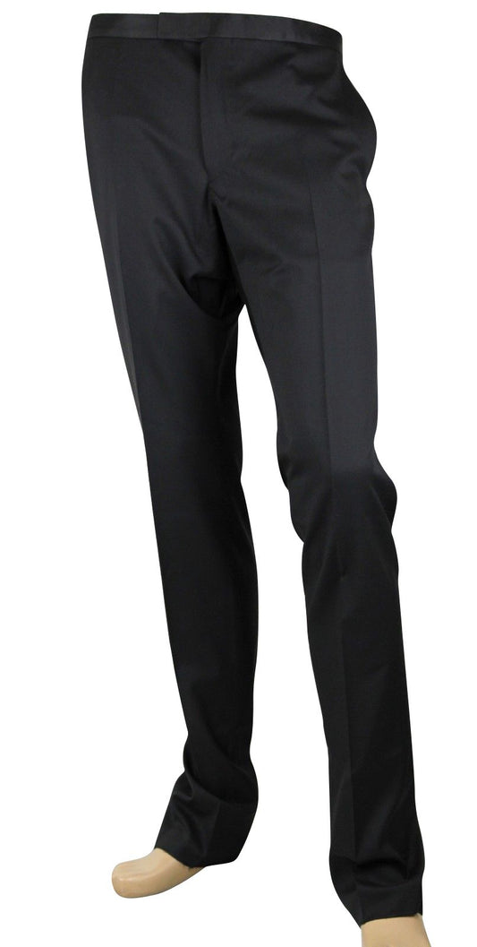 Gucci Men's Skinny Black Wool Evening Dress Pant