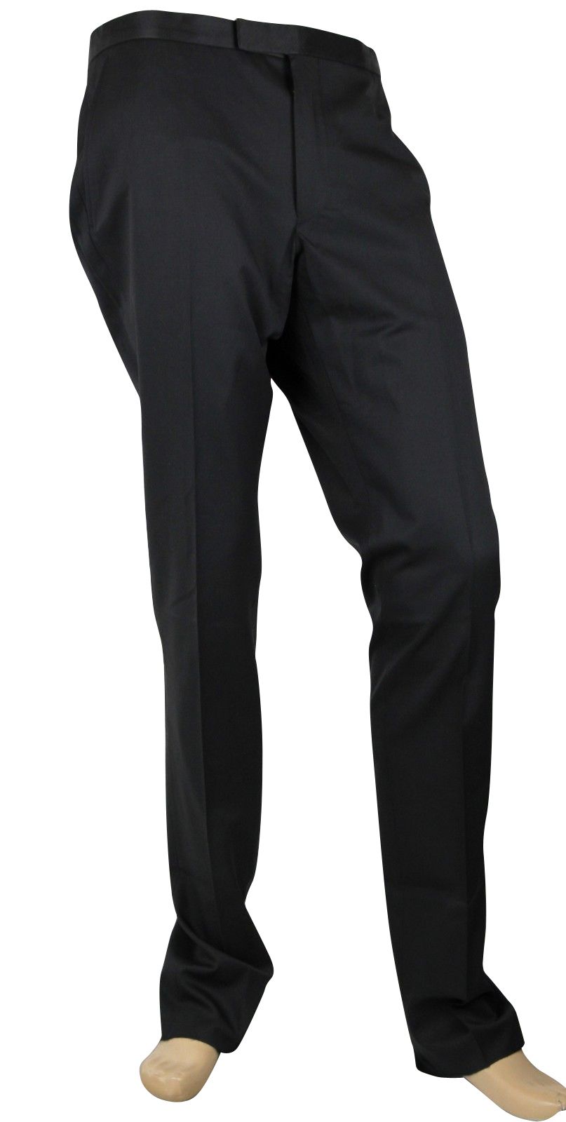 Gucci Men's Skinny Black Wool Evening Dress Pant