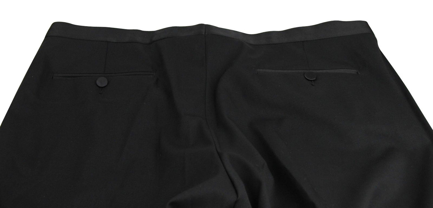 Gucci Men's Skinny Black Wool Evening Dress Pant