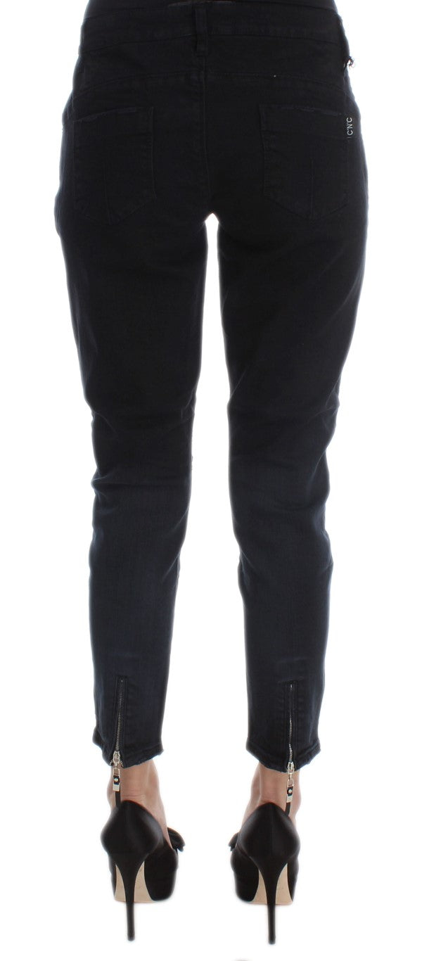 Costume National Sleek Slim Fit Black Denim Jeans