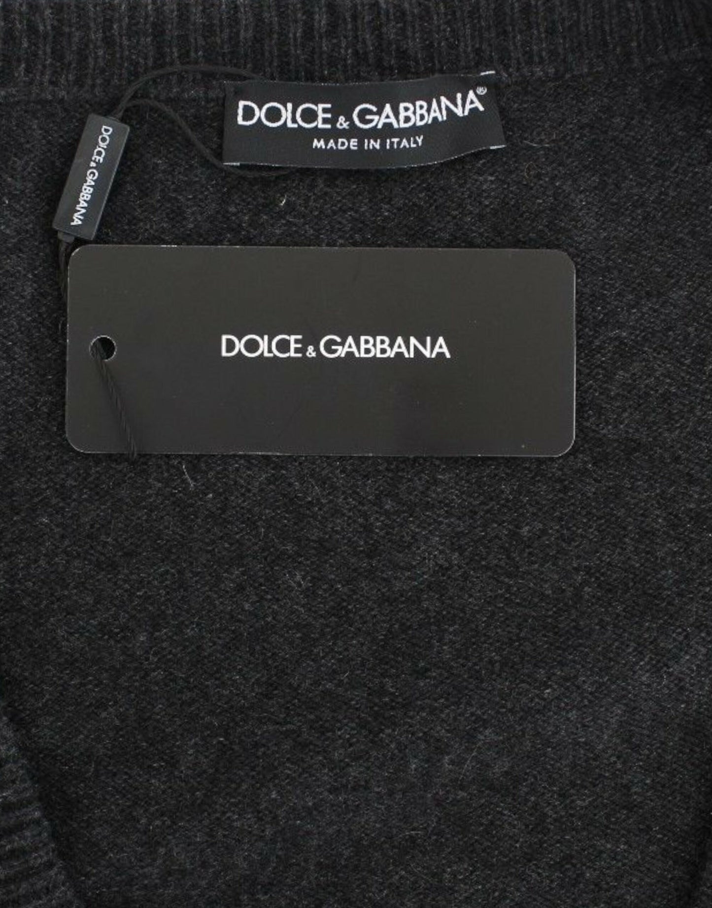 Dolce & Gabbana Gray Cashmere Sweater Pullover Wrap