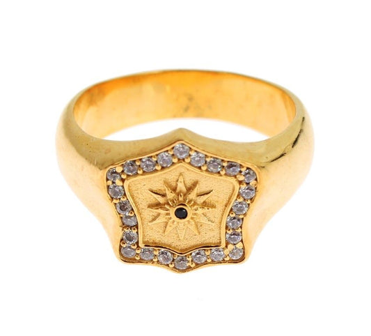 Nialaya Nialaya Gold Plated 925 Sterling Silver Men's Ring