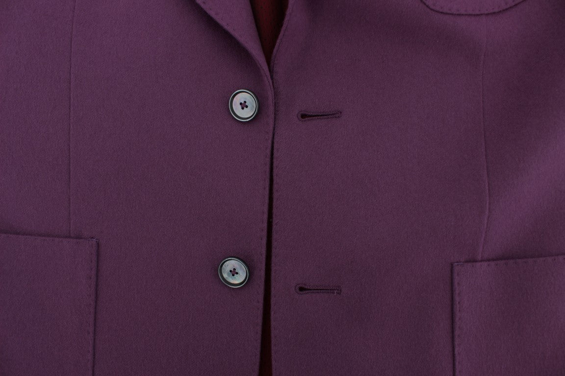 Dolce & Gabbana Elegant Purple Cashmere-Silk Blend Blazer