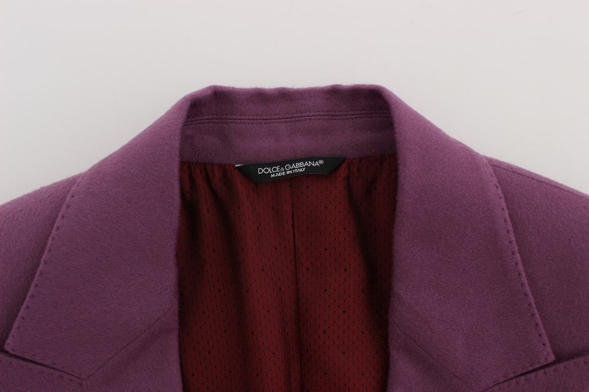 Dolce & Gabbana Elegant Purple Cashmere-Silk Blend Blazer