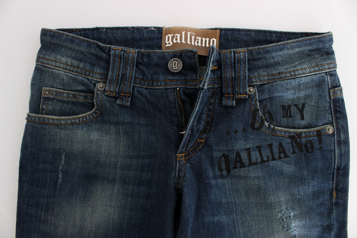 John Galliano Elegant Slim Fit Indigo Denim