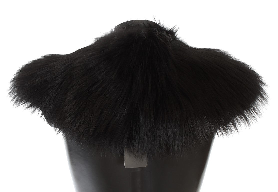 Dolce &Gabbana Black Fox Fur Kraag Sjaal