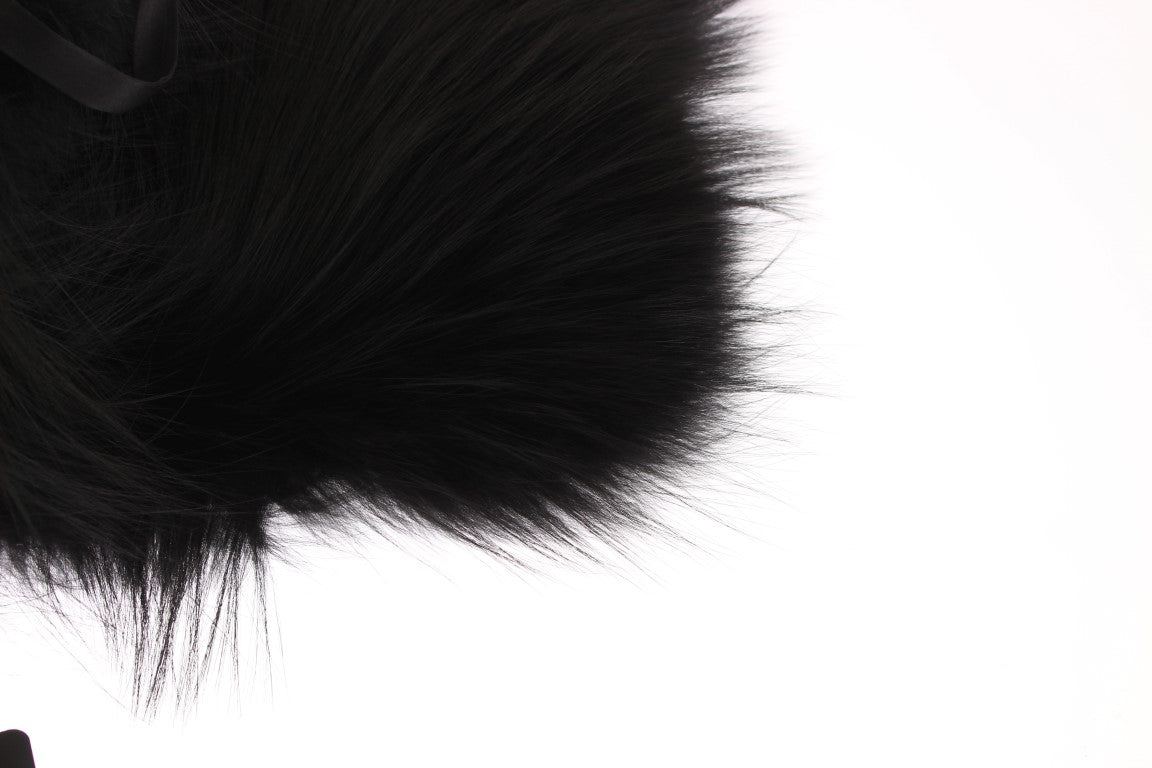 Dolce &Gabbana Black Fox Fur Kraag Sjaal