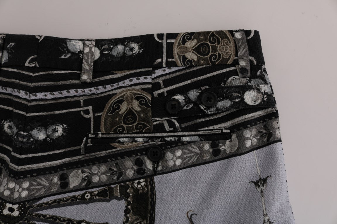 Dolce & Gabbana Multicolor Dragon Print Capri Pants