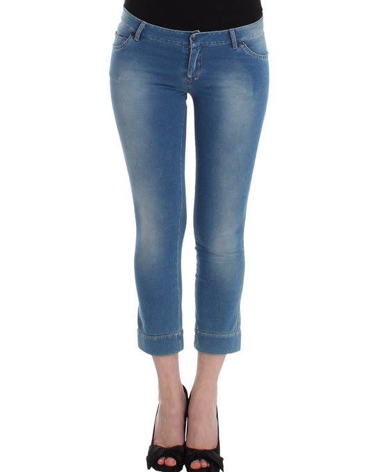 Ermanno Scervino Beachwear Blue Jeans Capri Pants Cropped