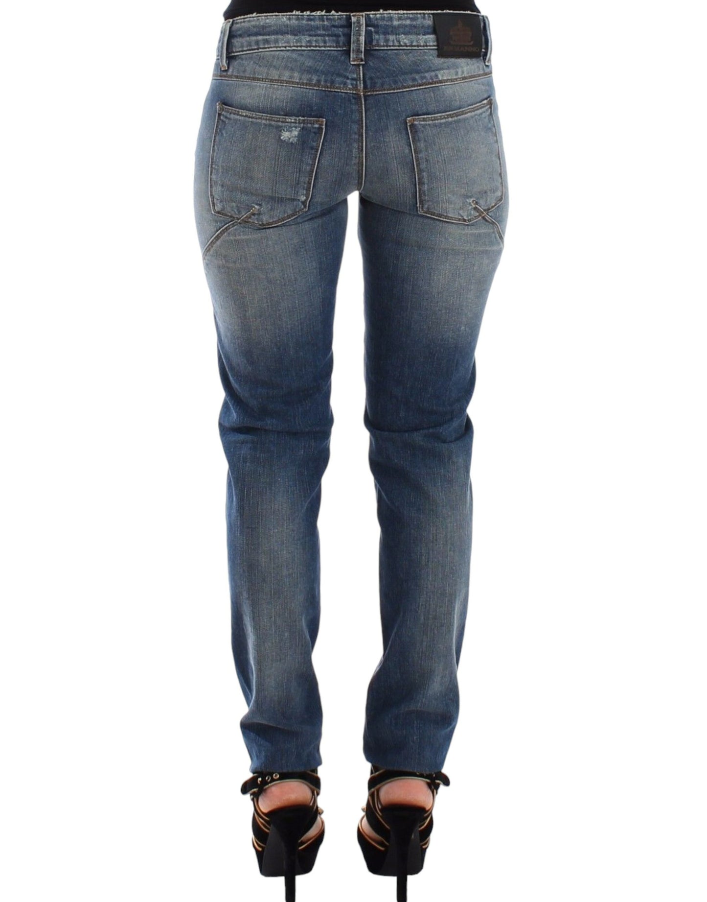 Ermanno Scervino Blue Slim Jeans Denim Pants Straight Stretch