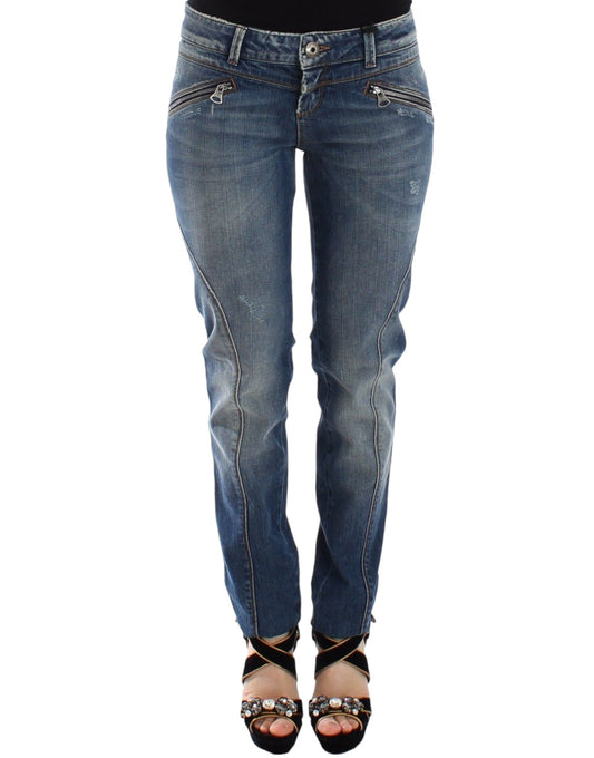 Ermanno Scervino Blue Slim Jeans Denim Pants Straight Stretch