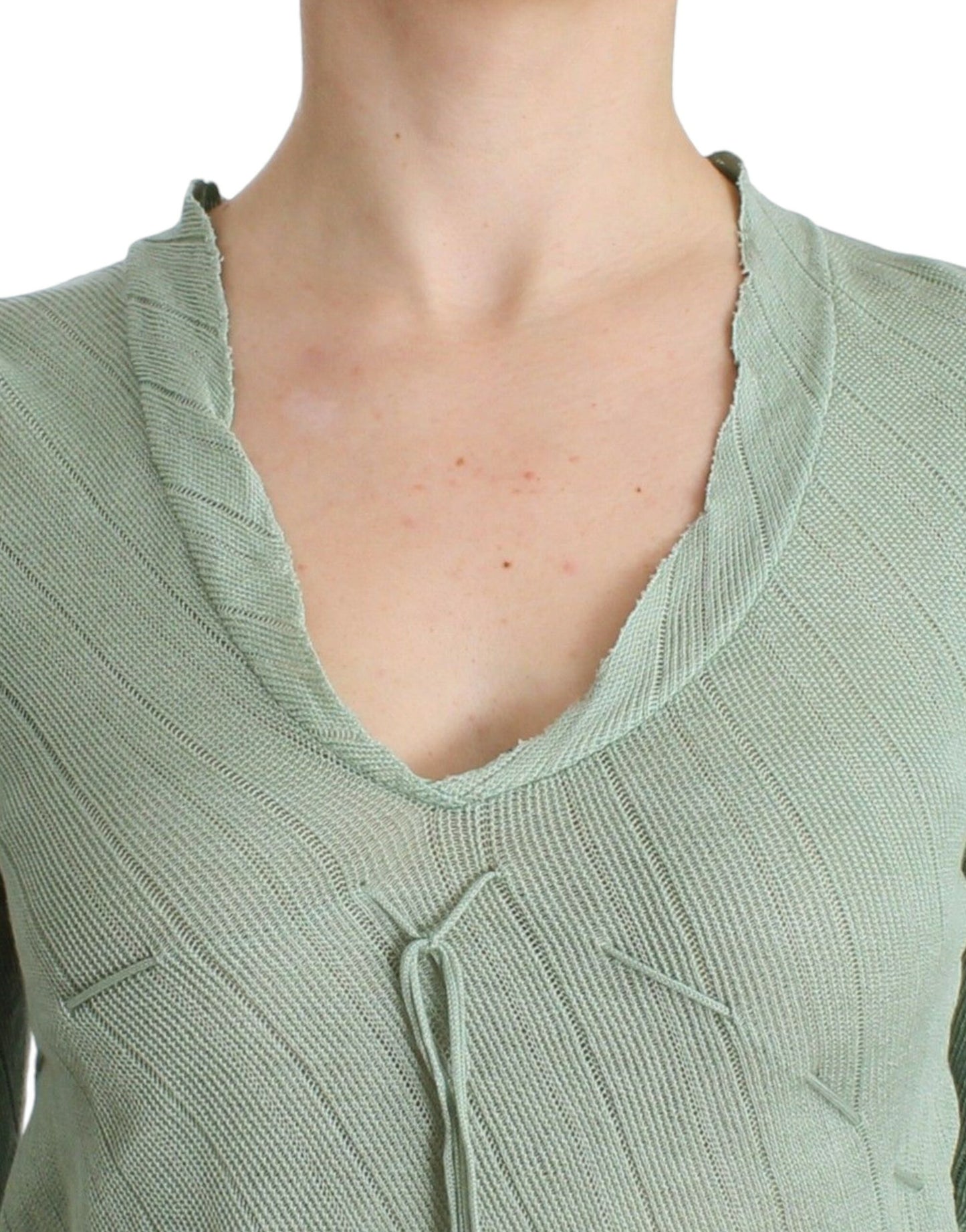 Ermanno Scervino Green Lightweight Knit Sweater Top Blouse