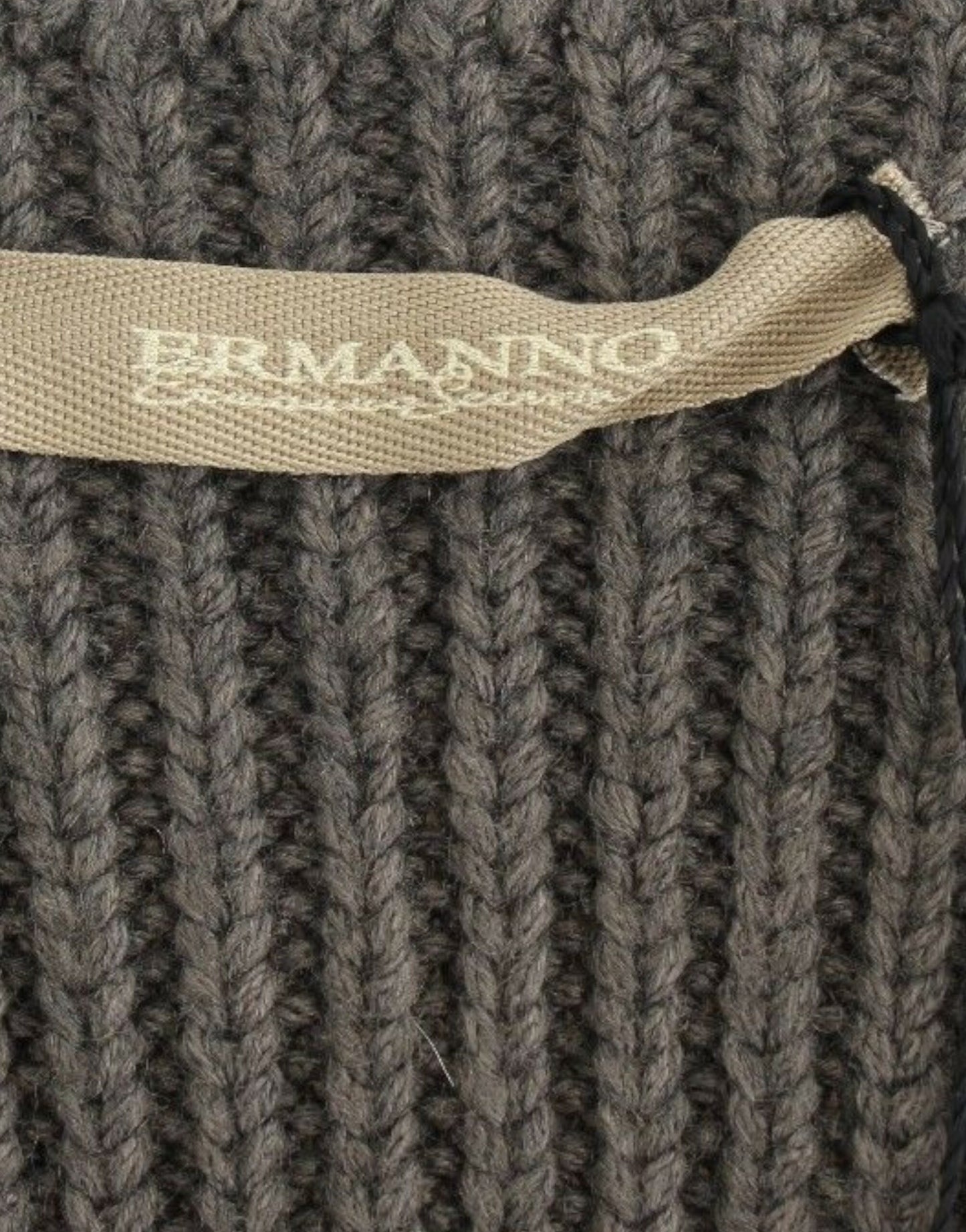 Ermanno Scervino Gray Knit Top Knitted Sweater Merino Wool