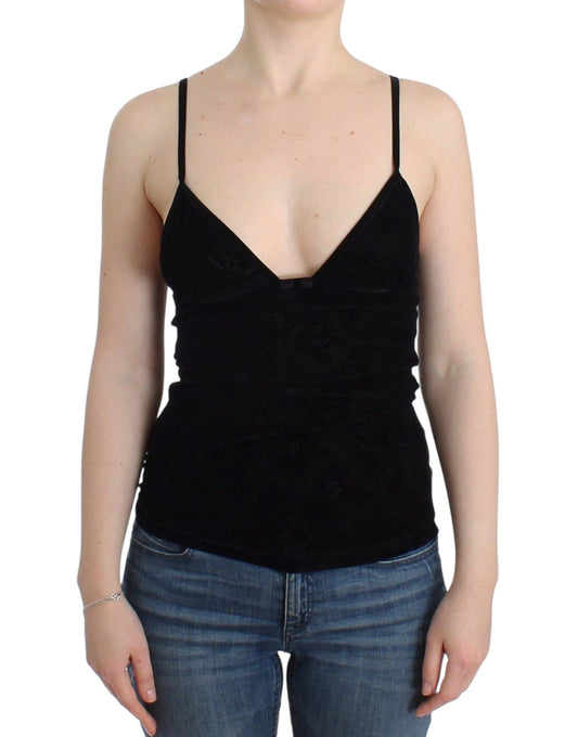 Ermanno Scervino Lingerie Black Bustier Top Camisole Cami Lace