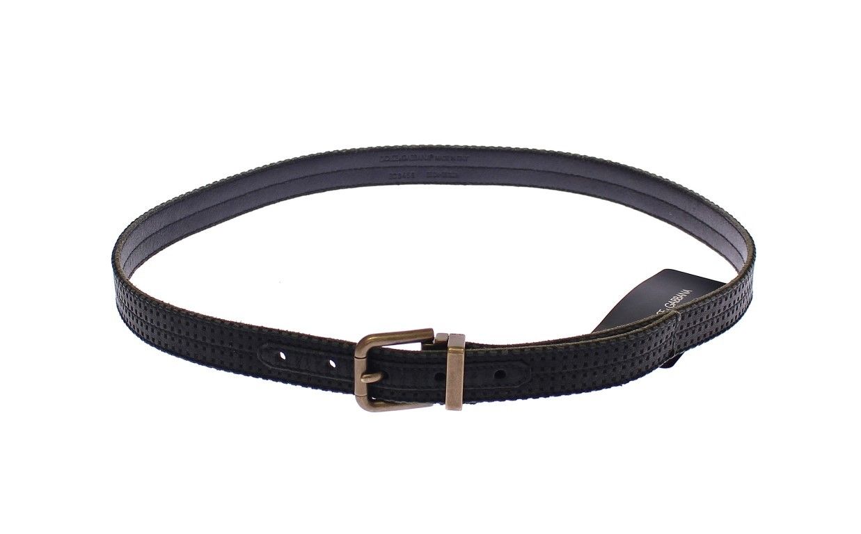 Dolce &Gabbana Blauw Lederen Logo Riem