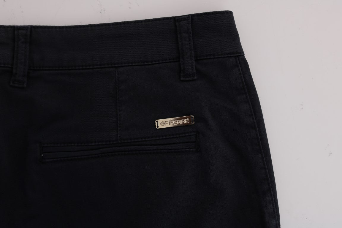 GF Ferre Blue Cotton Stretch Chinos Pants