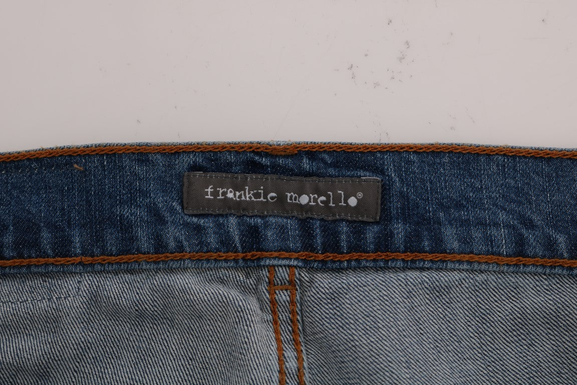 Frankie Morello Blue Wash Torn Dunfermile Slim Fit Jeans