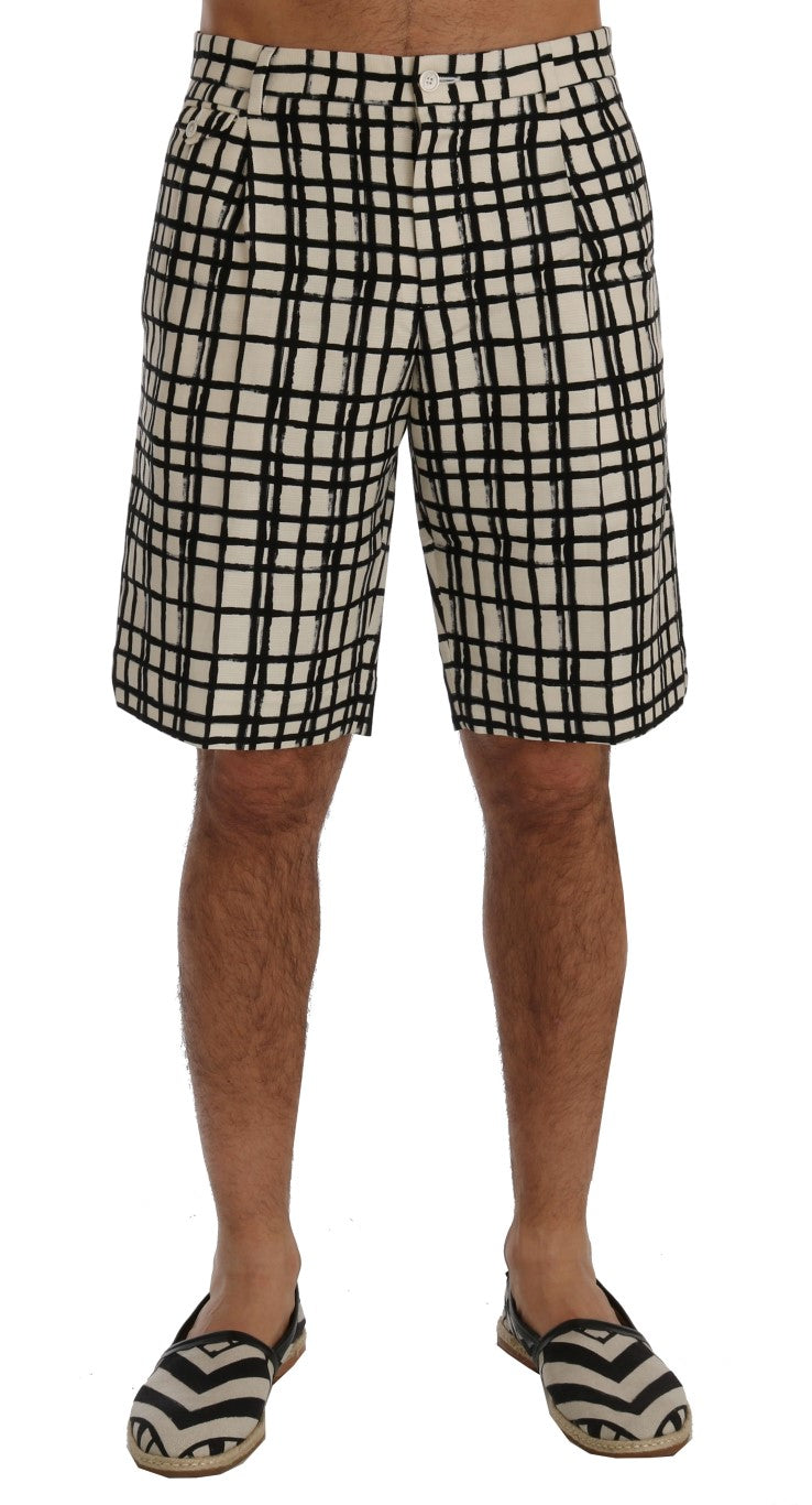 Dolce & Gabbana Elegant Striped Cotton-Linen Shorts