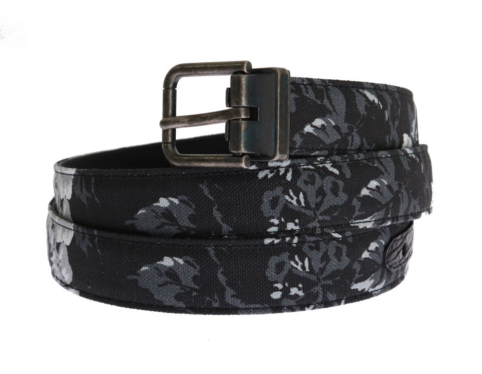 Dolce &Gabbana Zwart Cayman Linnen Lederen Riem