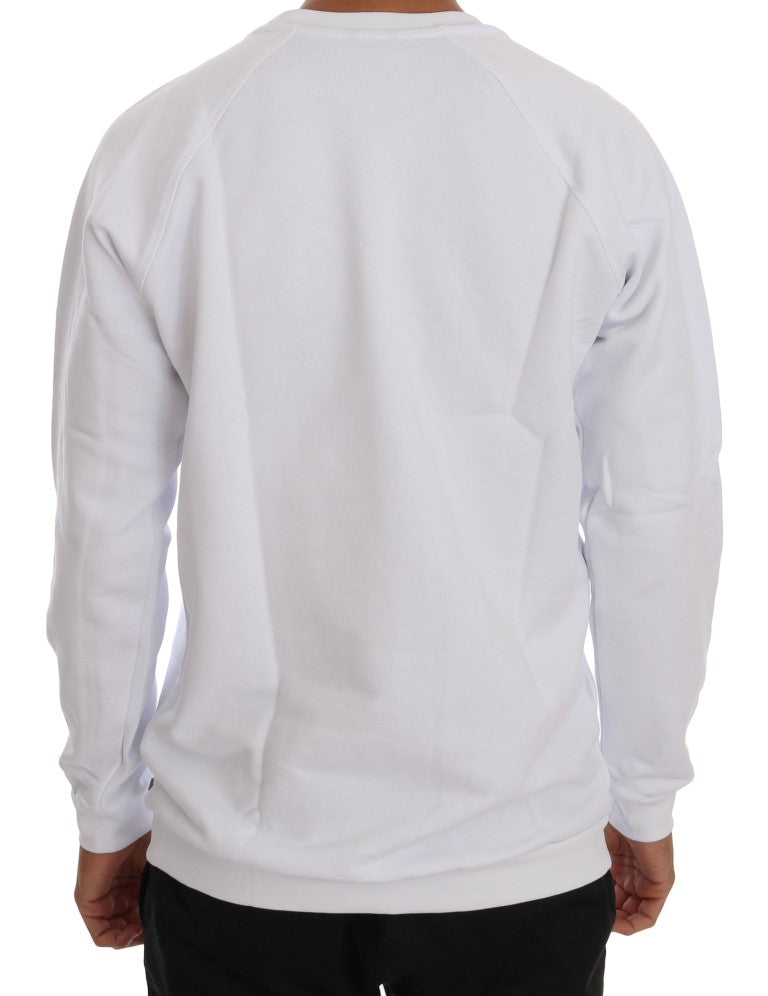 Daniele Alessandrini White Crewneck Cotton Sweater