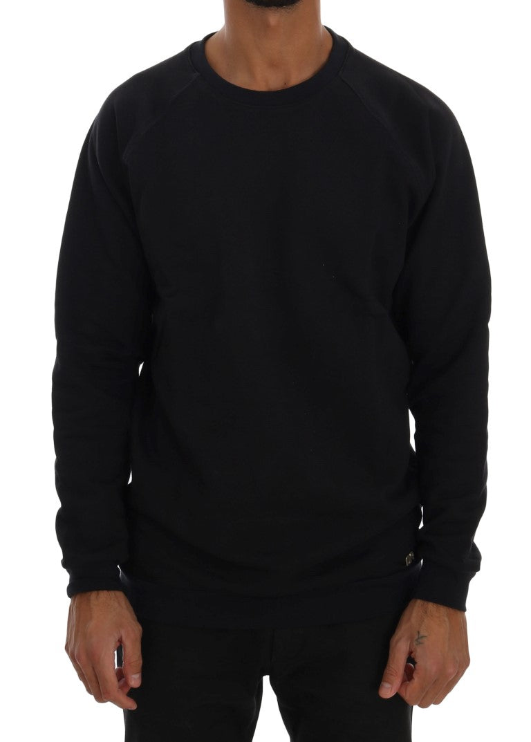 Daniele Alessandrini Blue Crewneck Cotton Sweater