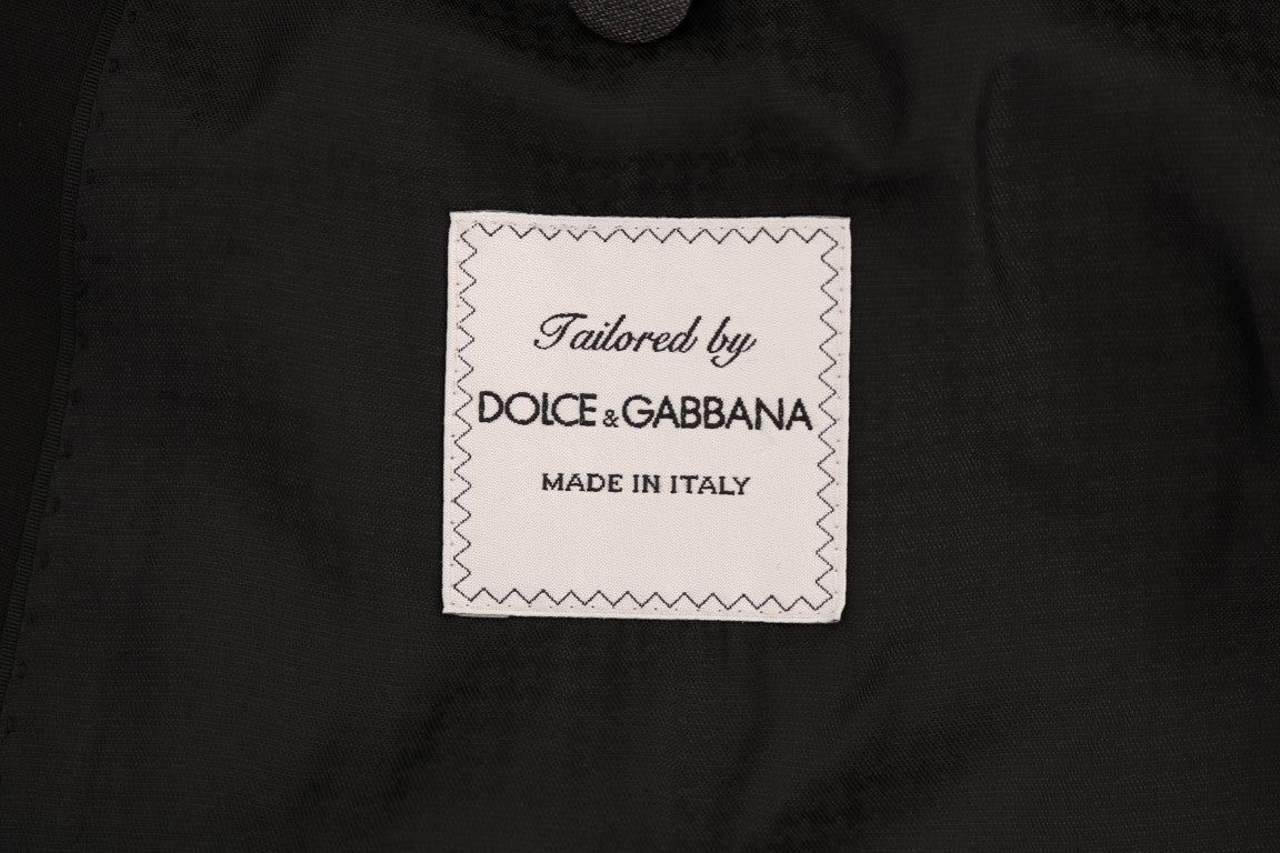 Dolce & Gabbana Elegant Black Double Breasted Wool Suit