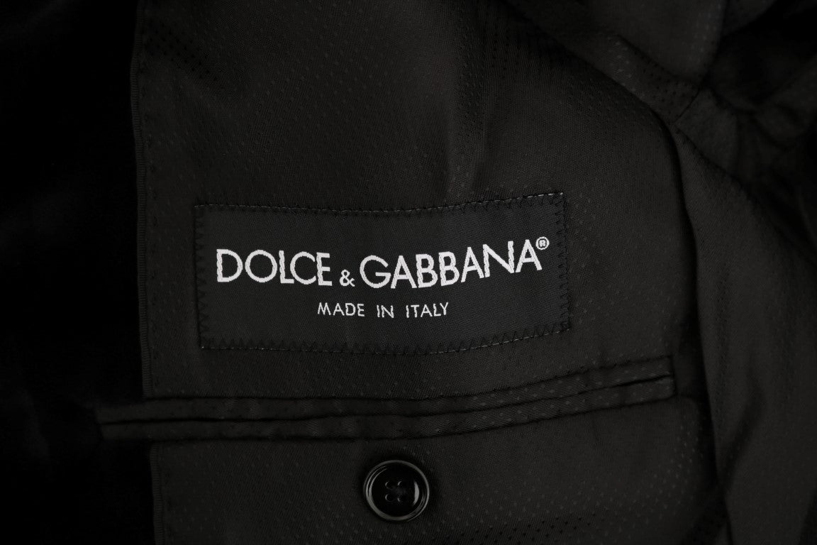 Dolce & Gabbana Elegant Blue Three-Piece Slim Fit Suit