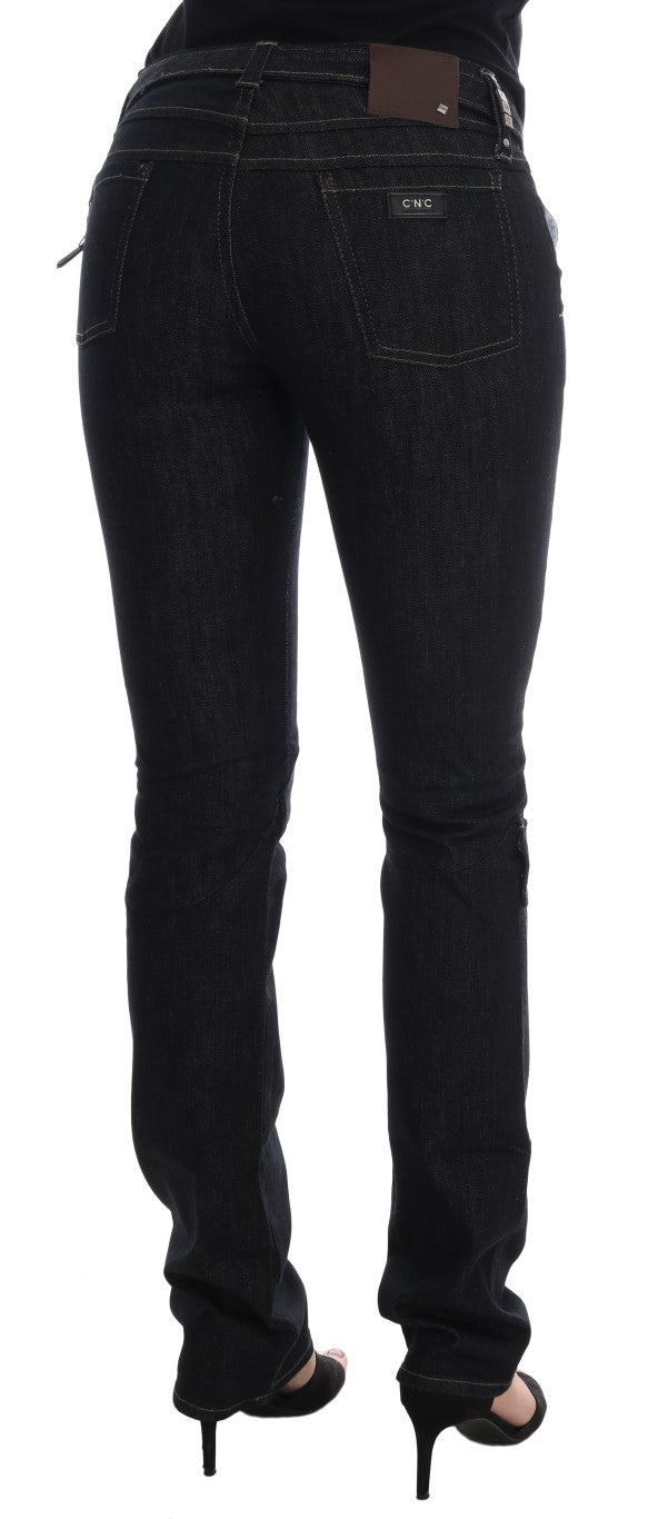 Costume National Svelte Dark Blue Cotton Slim Jeans