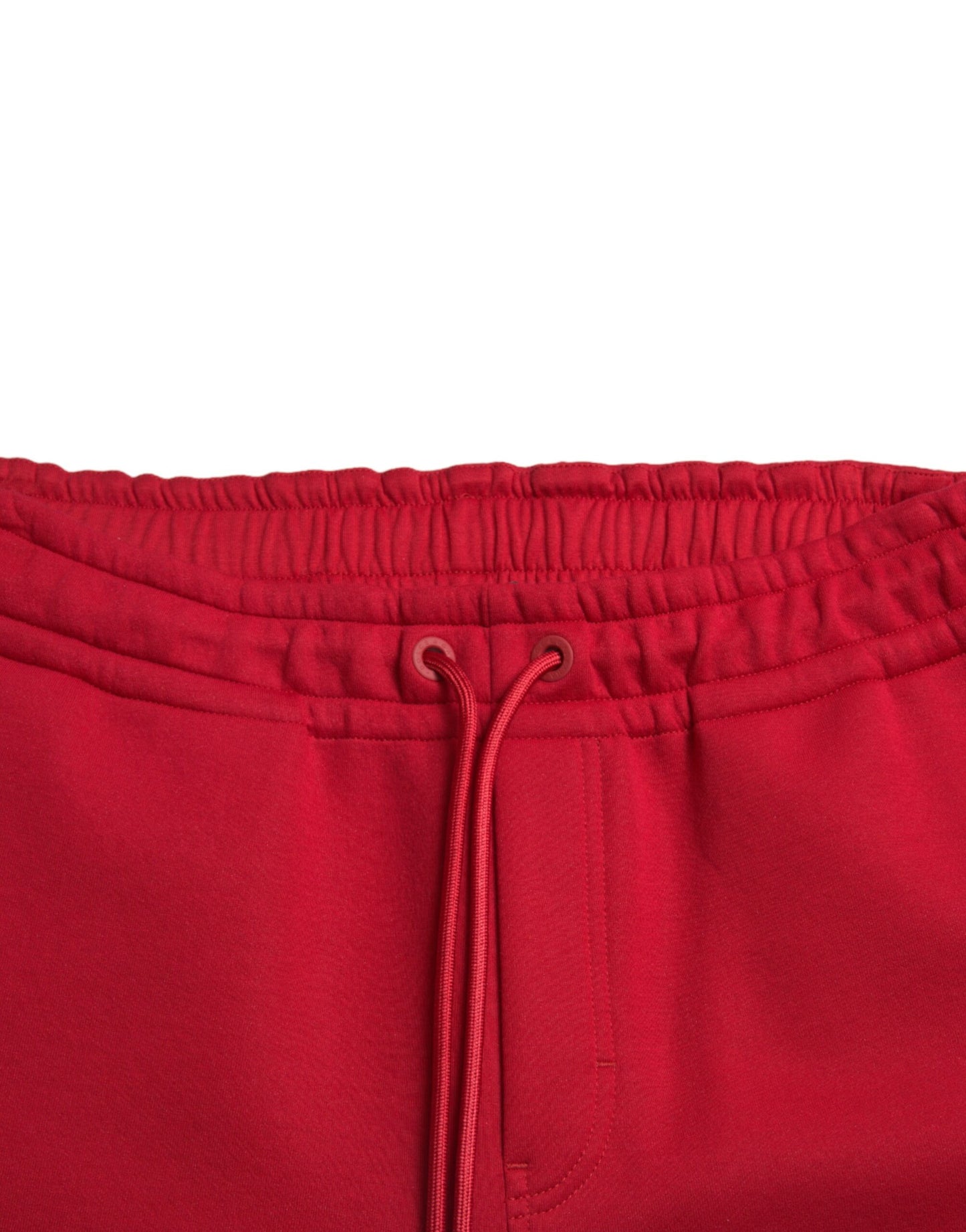 Dolce & Gabbana Red Cotton Blend Skinny Jogger Pants