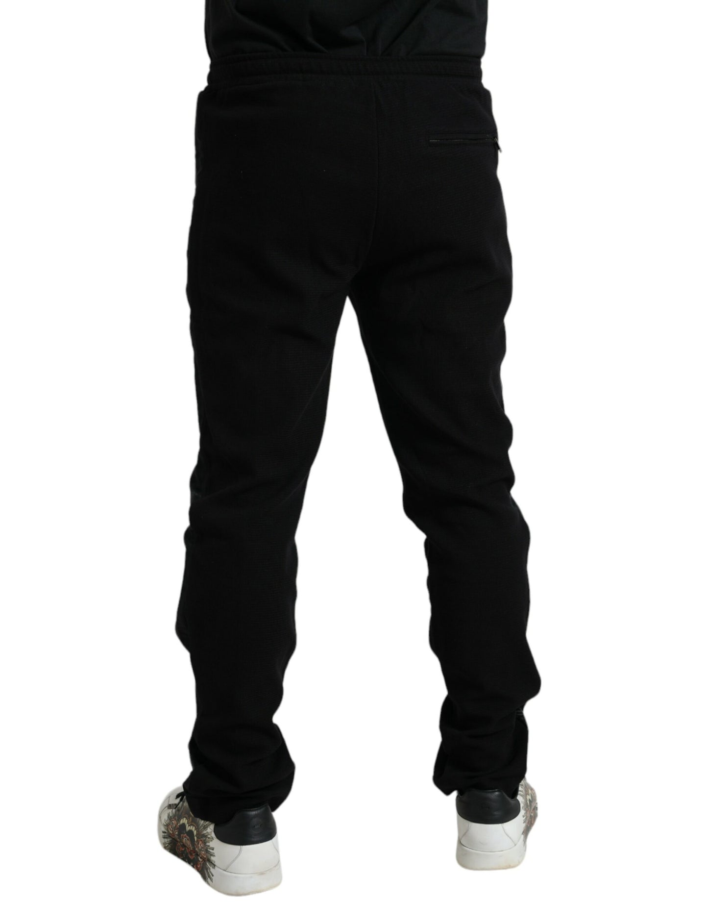 Dolce & Gabbana Black Cotton Blend Jogger Sweatpants Pants