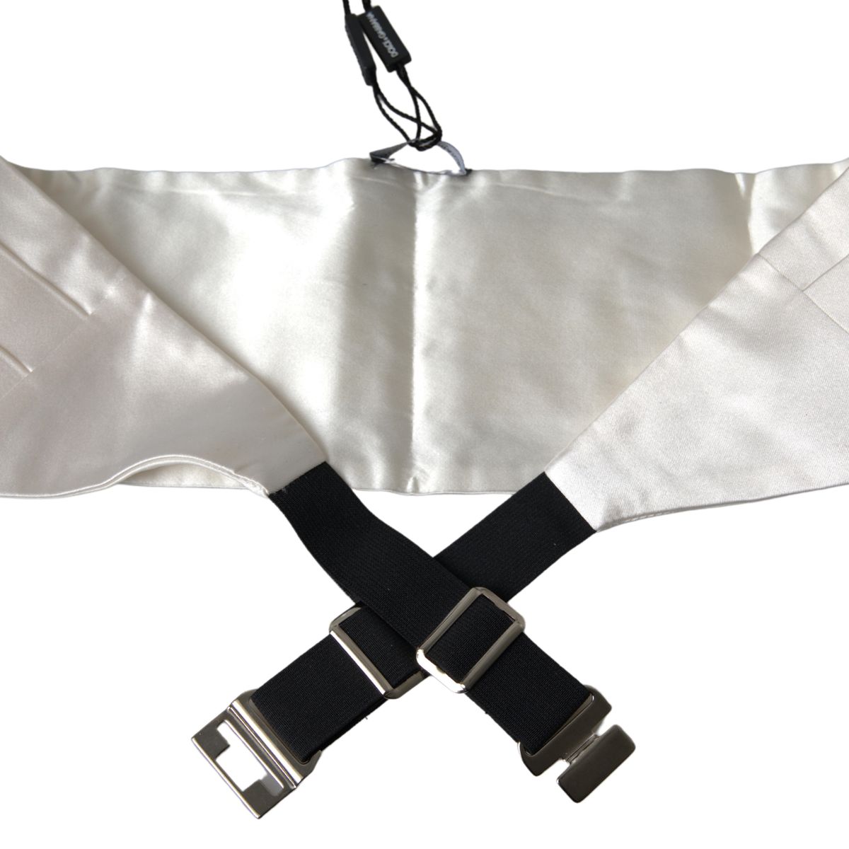 Dolce & Gabbana Elegant White Silk Cummerbund