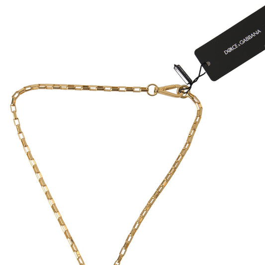 Dolce & Gabbana Chic Gold Charm Chain Necklace