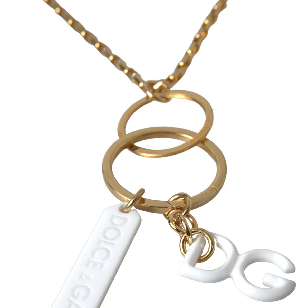 Dolce & Gabbana Chic Gold Charm Chain Necklace