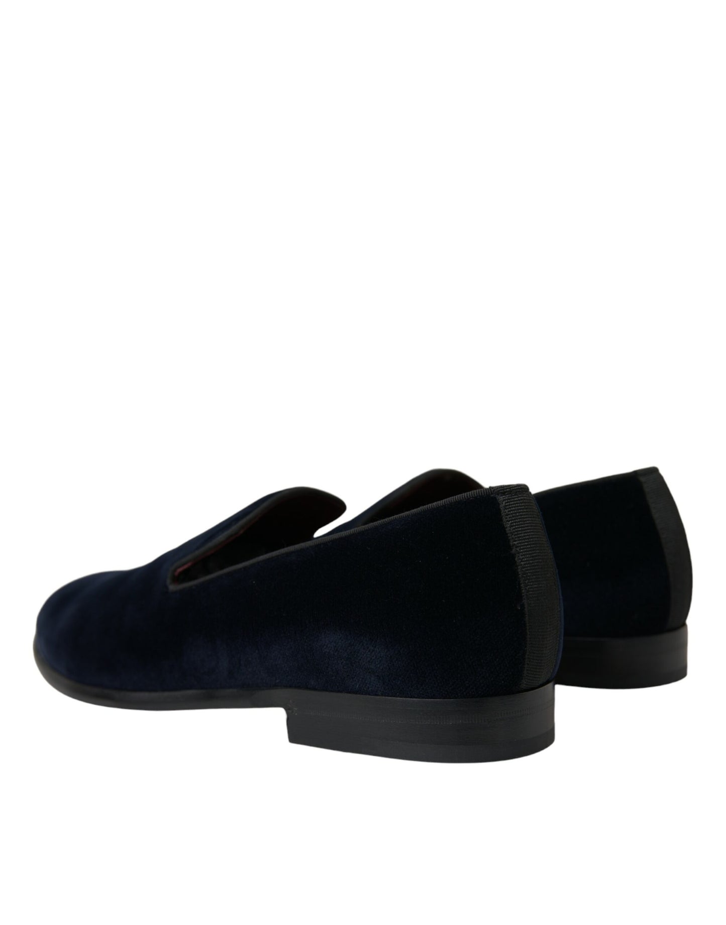 Dolce & Gabbana Black Velvet Loafers Formal Dress Shoes