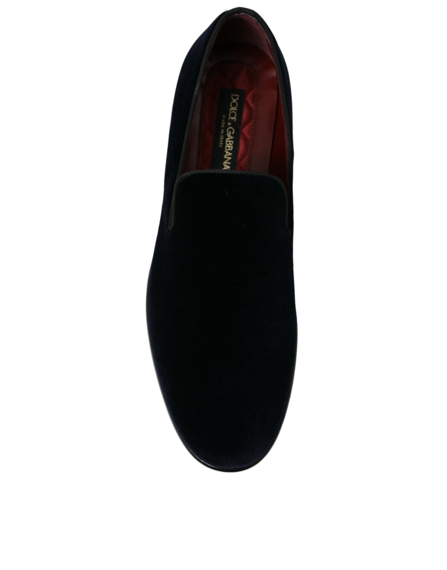 Dolce & Gabbana Black Velvet Loafers Formal Dress Shoes