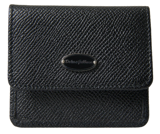 Dolce & Gabbana Elegant Leather Bifold Coin Purse Wallet