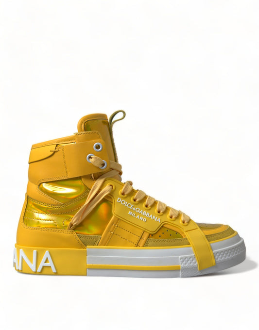 Dolce & Gabbana Chic High-Top Color-Block Sneakers