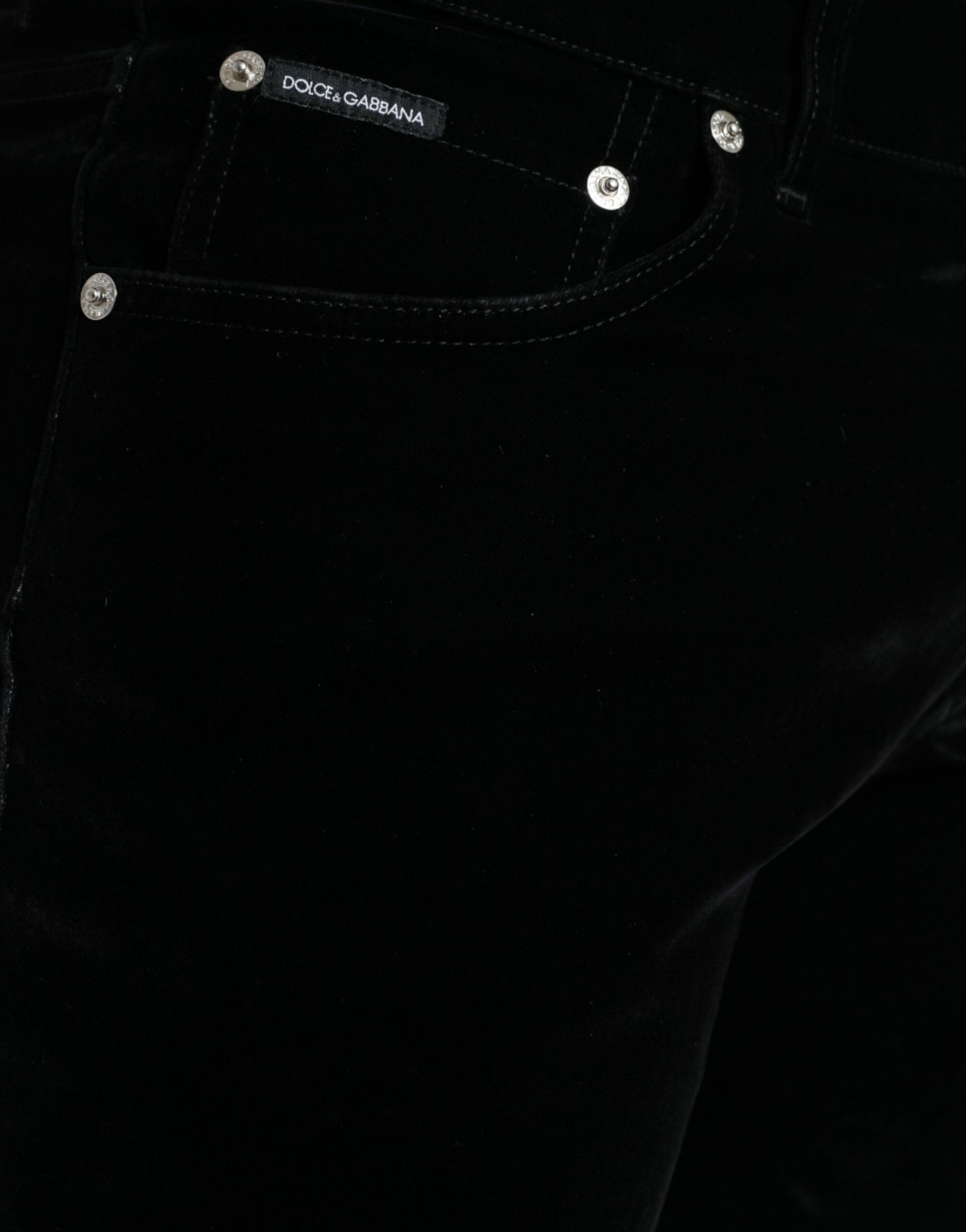 Dolce & Gabbana Black Cotton Blend Skinny Denim Jeans