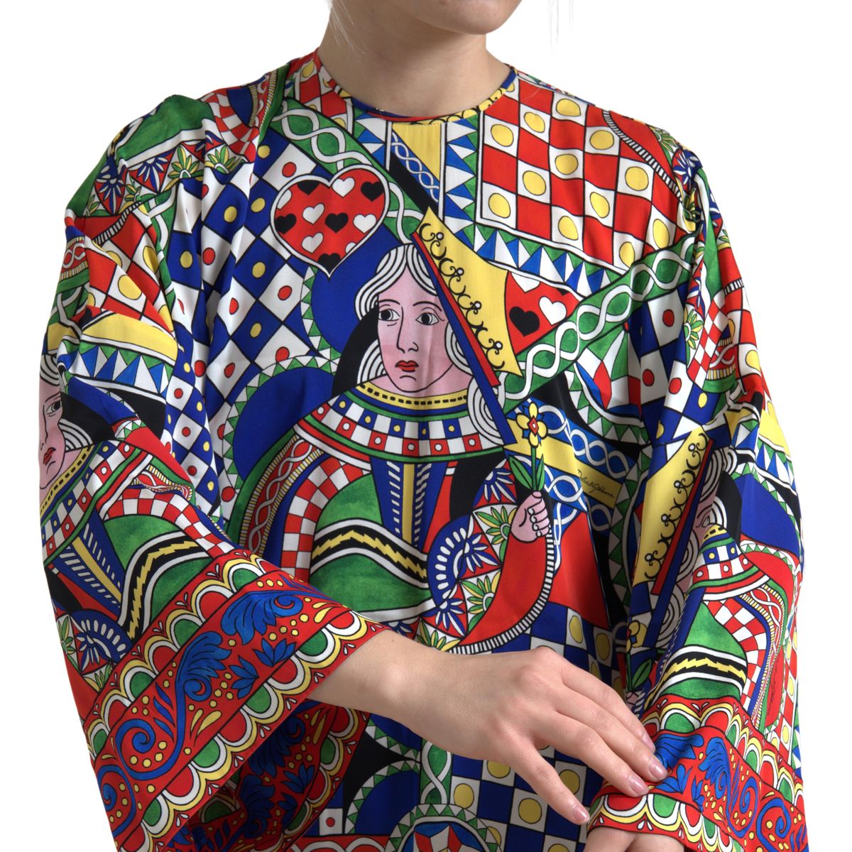 Dolce & Gabbana Multicolor Printed Long Sleeves Blouse Top