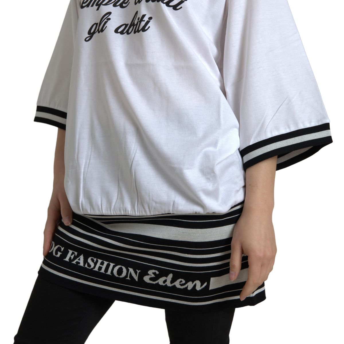 Dolce & Gabbana Elegant White Cotton Crew Neck Tee