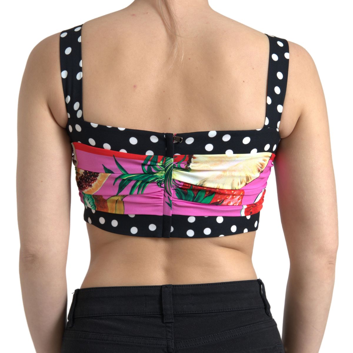 Dolce & Gabbana Elegant Silk Blend Cropped Bustier Tank