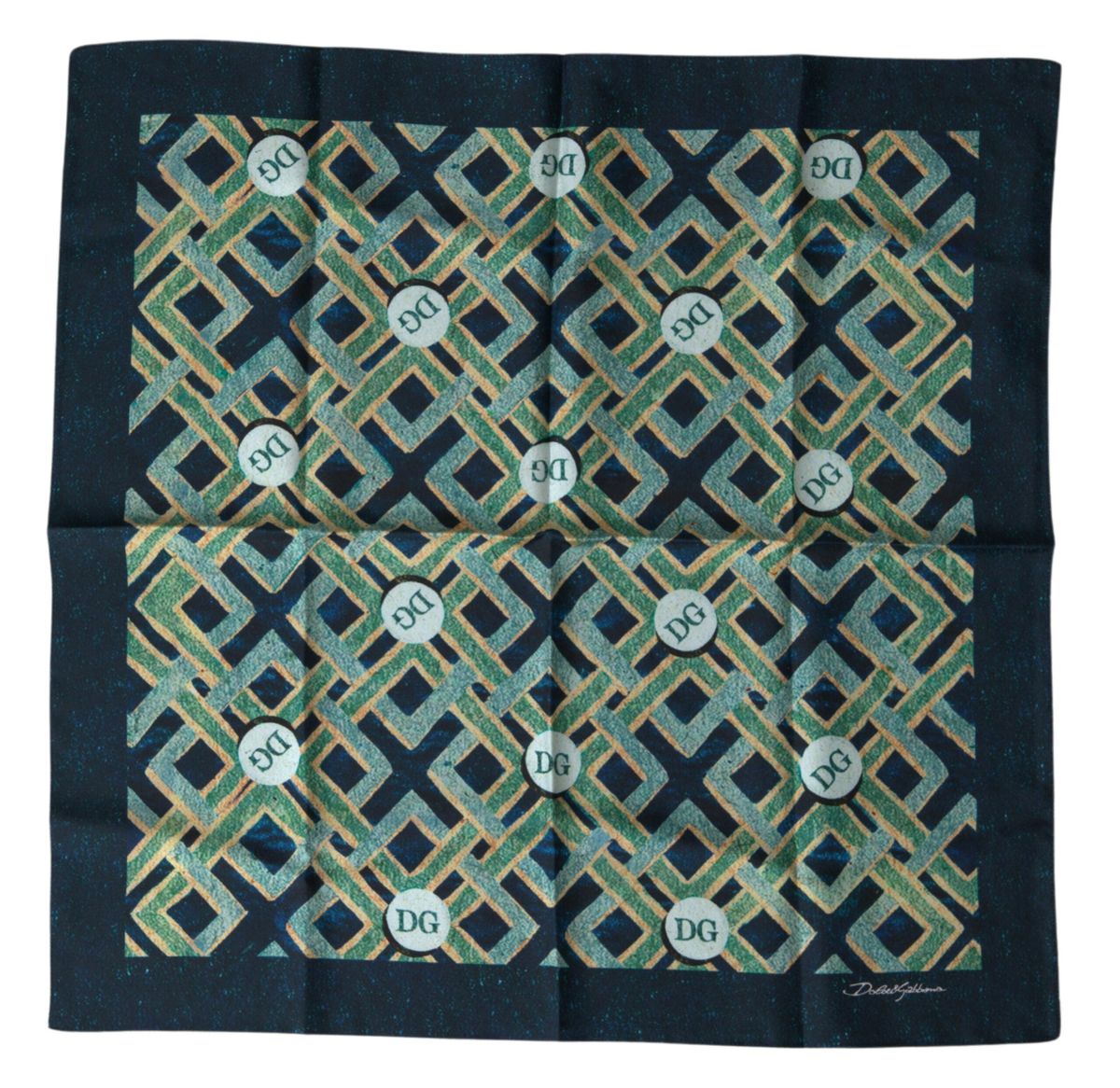 Dolce & Gabbana Multicolor Printed Square Handkerchief Scarf